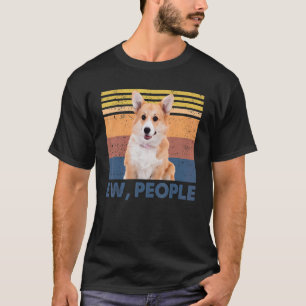 レトロ コーギー ウゥッ 人々 コーギー 愛してる 犬 Tシャツ