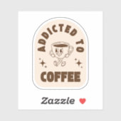 レトロ コーヒー中毒 シール (シート)