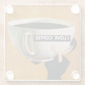 レトロ コーヒー大好き  ガラスコースター (裏面)