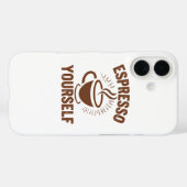 レトロ コーヒー好き モチベーションを高める名言 Case-Mate iPhoneケース (裏面 (横))