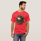 レトロ コーヒー好き Tシャツ (正面フル)