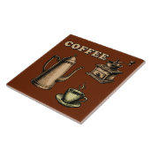 レトロ コーヒー カフェ パターン タイル (側面)