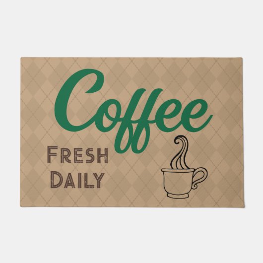 レトロ コーヒー ショップ ドアマット (正面)