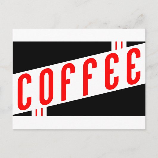 レトロ コーヒー ポストカード (正面)