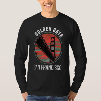 レトロ ゴールデンゲートブリッジ サンフランシスコ ヴィンテージ カル Tシャツ