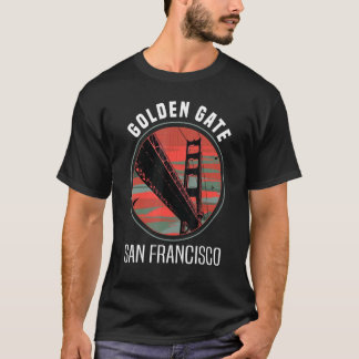レトロ ゴールデンゲートブリッジ サンフランシスコ ヴィンテージ カル Tシャツ