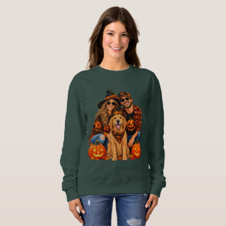 レトロ ゴールデンレトリバー ハロウィン 犬 Tシャツ