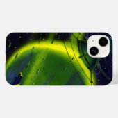 レトロ サイエンス フィクション 緑の惑星と宇宙船 Case-Mate iPhoneケース (裏面 (横))