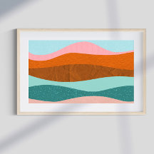 レトロ サイケデリック グルービー カラフル ポスター