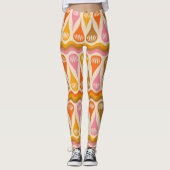 レトロ サイケデリック マンダラ ヨガ パンツ カラフル (正面)