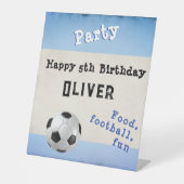 レトロ サッカーボール サッカー 誕生日パーティー 台座サイン (正面)