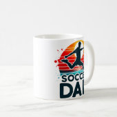 レトロ サッカー お父さん コーヒーマグカップ (正面右)