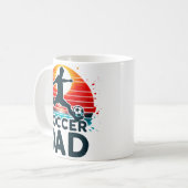 レトロ サッカー お父さん コーヒーマグカップ (正面左)