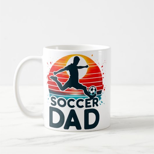 レトロ サッカー お父さん コーヒーマグカップ (左)