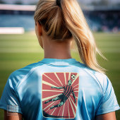 レトロ サッカー ヘディングの栄光 Tシャツ