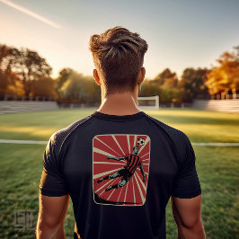 レトロ サッカー ヘディングの栄光 Tシャツ
