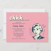 レトロ·サプライズ·シャワーまたはパーティの招待状 招待状 (正面)