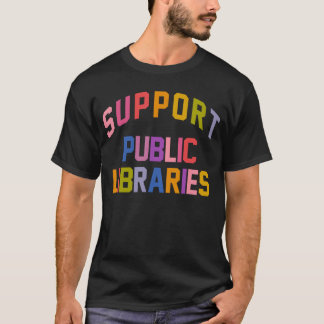 レトロ サポート パブリック ライブラリ図書館 読書家 Tシャツ