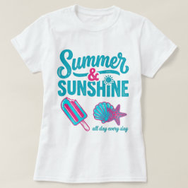 レトロ サマー サンシャイン ビーチ ラバー Tシャツ