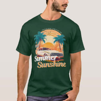 レトロ サマー サンセット キャリー ボーイ 漫画 Tシャツ