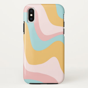 レトロ・サマー・スワール・ウェーブ#6 #minimal #decor #art iPhone x ケース