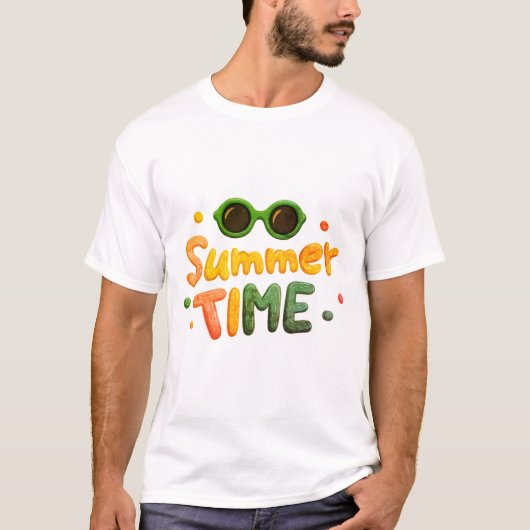レトロ サマー タイム Tシャツ – ご旅行 (正面)