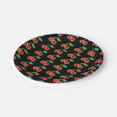 レトロ サマー チェリー パーティー ピクニック 紙皿 (アングル)