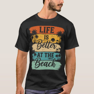 レトロ サマー ビーチライフ Tシャツ