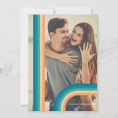 レトロ サマー ヴィンテージ ユニーク フォト ウェディング 招待状 (裏面)