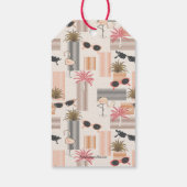 レトロ サングラス フラミンゴ 誕生日パーティー ありがとう ギフトタグ (裏面)