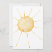 レトロ サンシャインベイビー シャワー 招待状 (裏面)