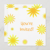 レトロ サンシャイン - ご招待 招待状 (正面/裏面)