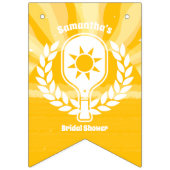 レトロ サンシャイン ピックルボール ブライダルシャワー フォト バンティングフラッグ (第1の旗)