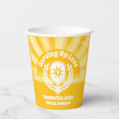 レトロ サンシャイン ピックルボール ブライダル シャワー 紙コップ (正面)