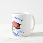 レトロ サンセット サーファー 誕生日のサーファー コーヒーマグカップ (正面右)