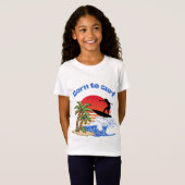 レトロ サンセット サーファー 誕生日のサーファー Tシャツ (正面フル)