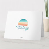 レトロ サンセット+ディストレスド ヴィンテージ スクリプト [誕生日] カード (裏面)