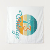 レトロ サンセット 73 ヴィンテージ デストレス タペストリー (正面(横))