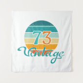 レトロ サンセット 73 ヴィンテージ デストレス タペストリー (正面)