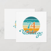 レトロ サンセット 74 ヴィンテージ ディストレス 招待状 (正面/裏面)