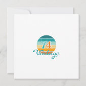 レトロ サンセット 74 ヴィンテージ ディストレス 招待状 (裏面)