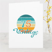 レトロ サンセット 75 ヴィンテージ ディストレスド カード (黄色い花)