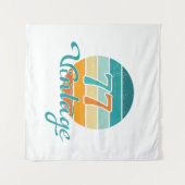 レトロ サンセット 77 ヴィンテージ ディストレス タペストリー (正面(横))