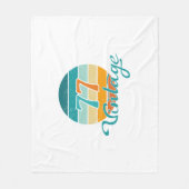 レトロ サンセット 77 ヴィンテージ ディストレス フリースブランケット (正面)