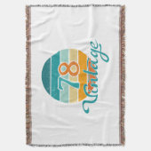 レトロ サンセット 78 ヴィンテージ ディストレス スローブランケット (正面縦)