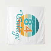 レトロ サンセット 84 ヴィンテージ ディストレス タペストリー (正面(横))