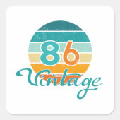 レトロ サンセット 86 ヴィンテージ ディストレスド スクエアシール (正面)