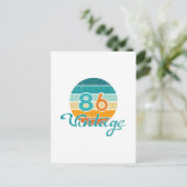 レトロ サンセット 86 ヴィンテージ ディストレスド ポストカード (スタンド正面)