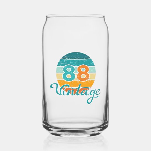 レトロ サンセット 88 ヴィンテージ ディストレス ガラス缶 (裏面)