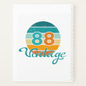 レトロ サンセット 88 ヴィンテージ ディストレス プランナー手帳 (裏面)